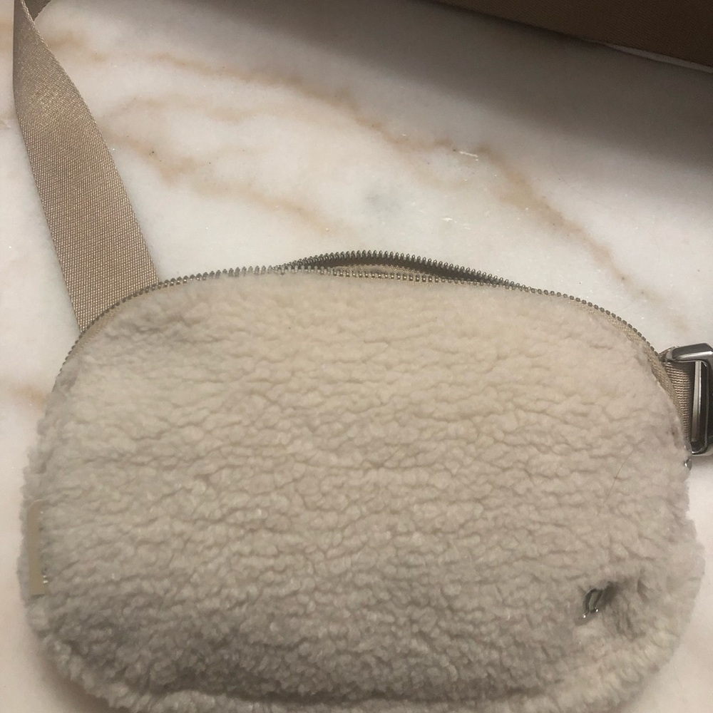 Lululemon Cream Sherpa Belt Bag